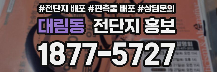 대림동 전단지 홍보