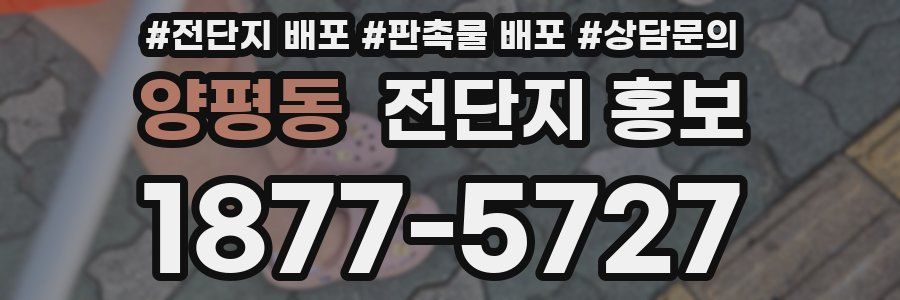 양평동 전단지 홍보
