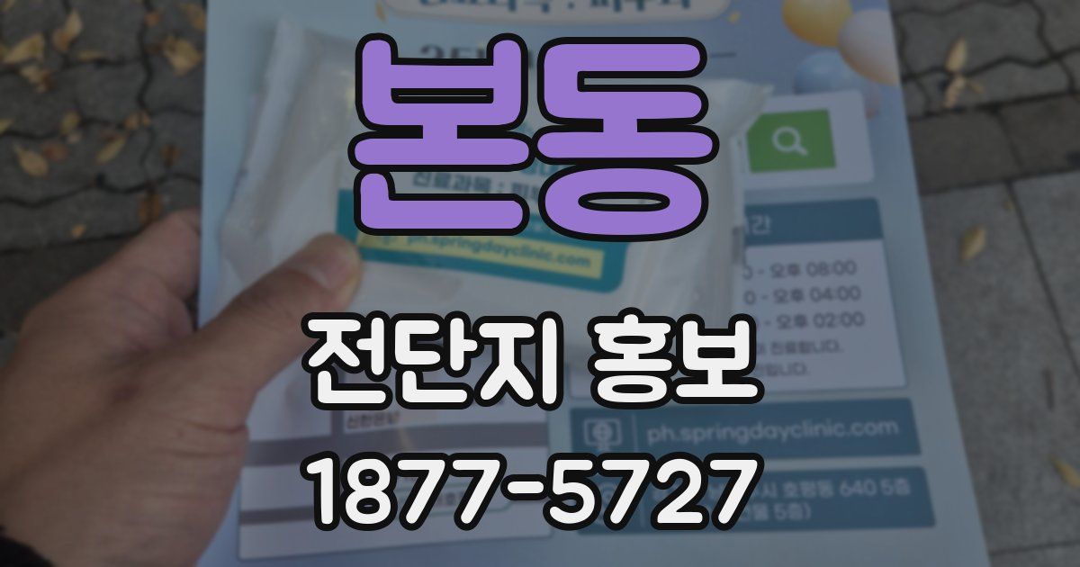 본동 전단지 홍보
