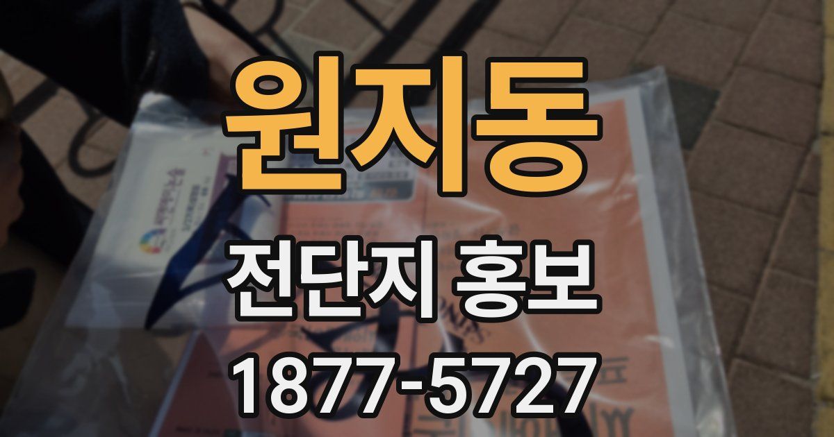 원지동 전단지 홍보