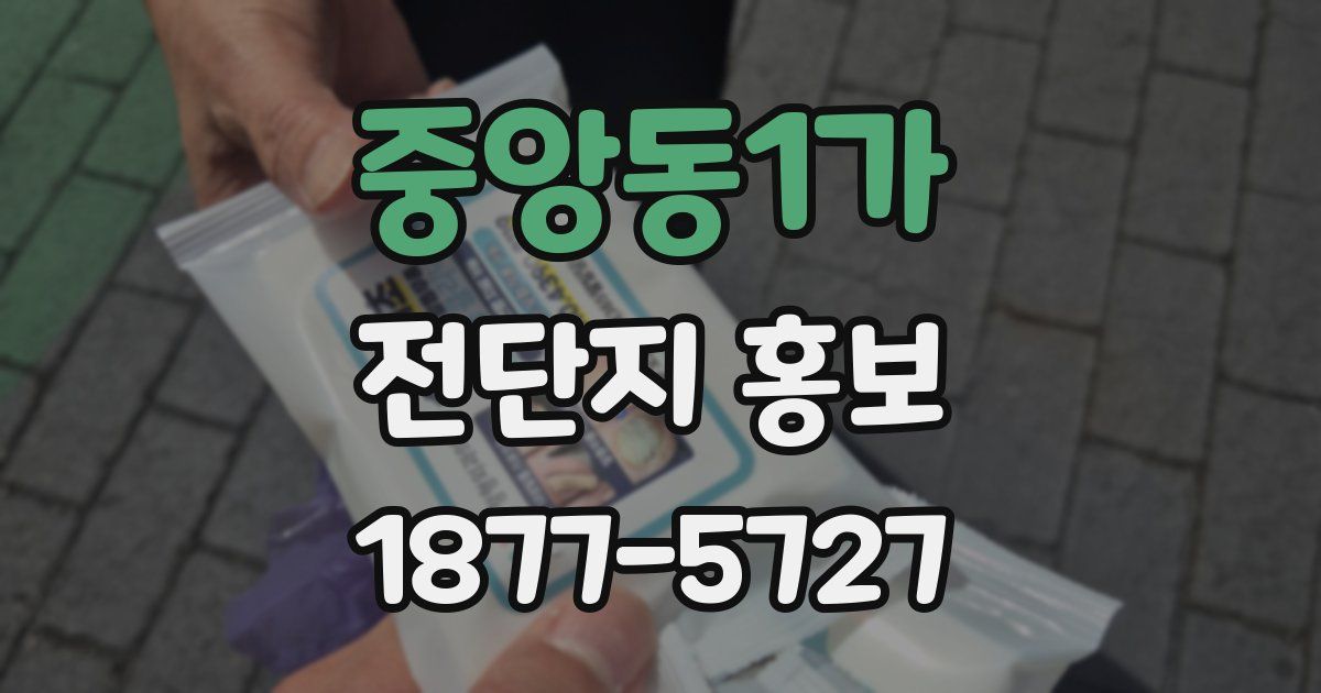 중앙동1가 전단지 홍보