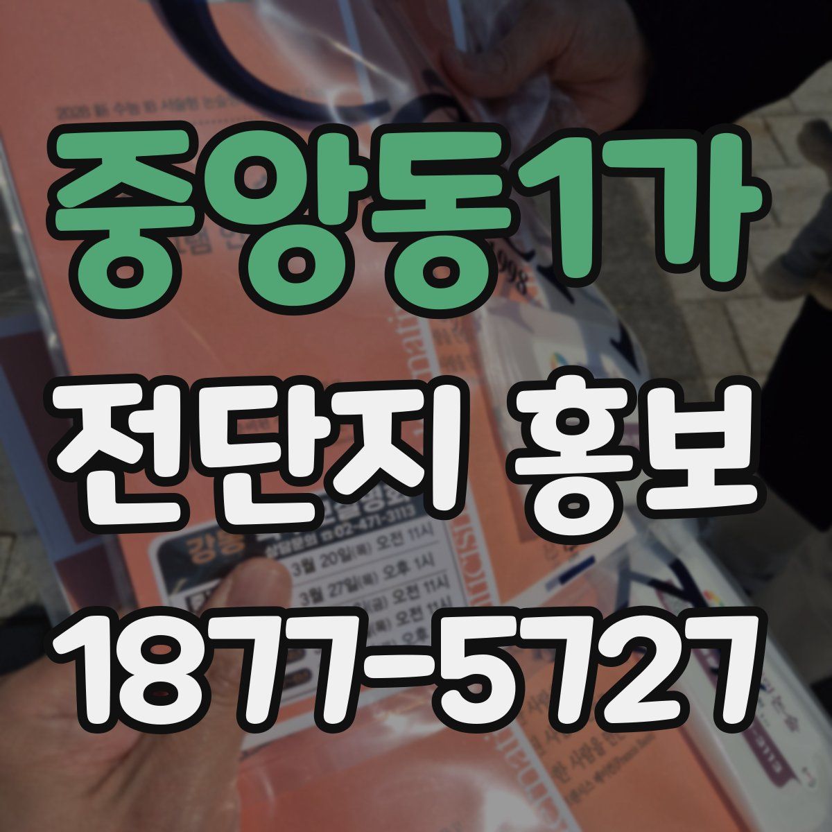 중앙동1가 전단지 홍보