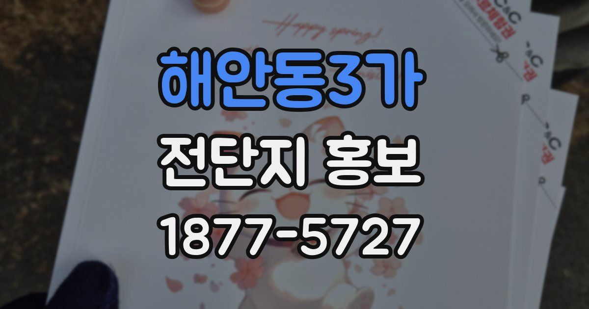 해안동3가 전단지 홍보