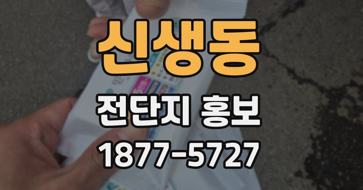 신생동 전단지 홍보
