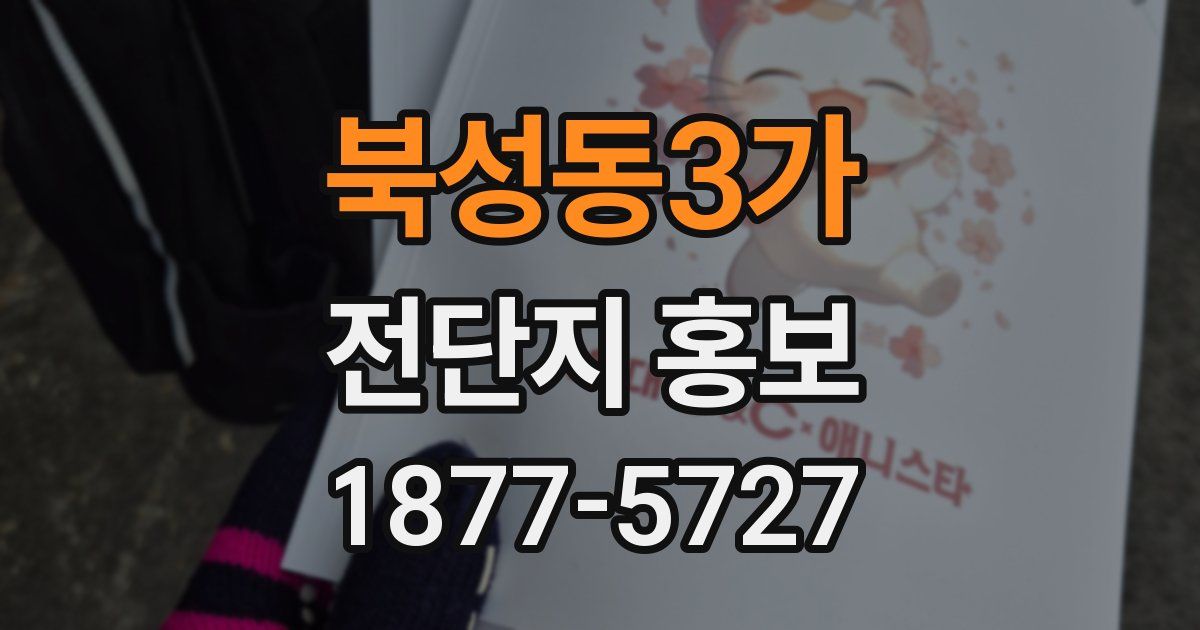 북성동3가 전단지 홍보