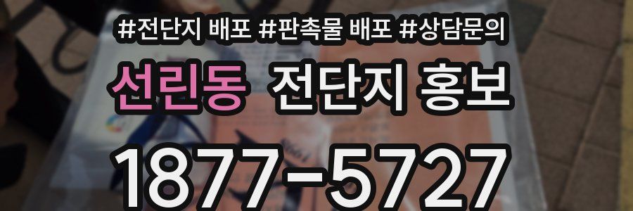 선린동 전단지 홍보