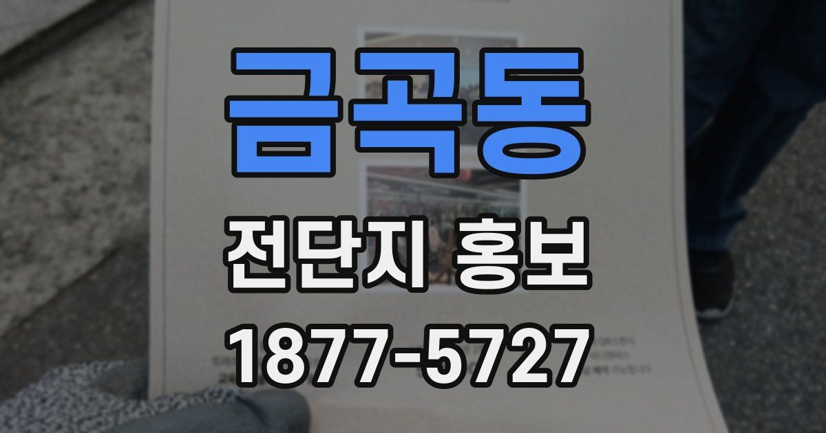 금곡동 전단지 홍보
