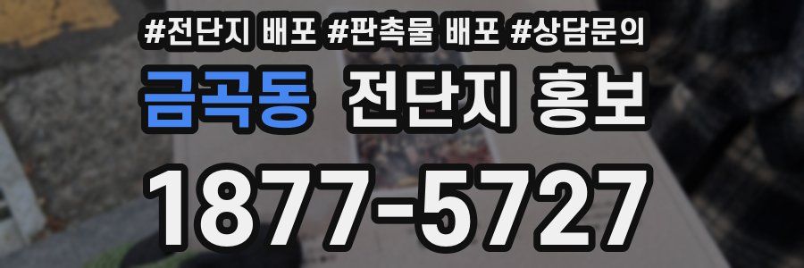 금곡동 전단지 홍보