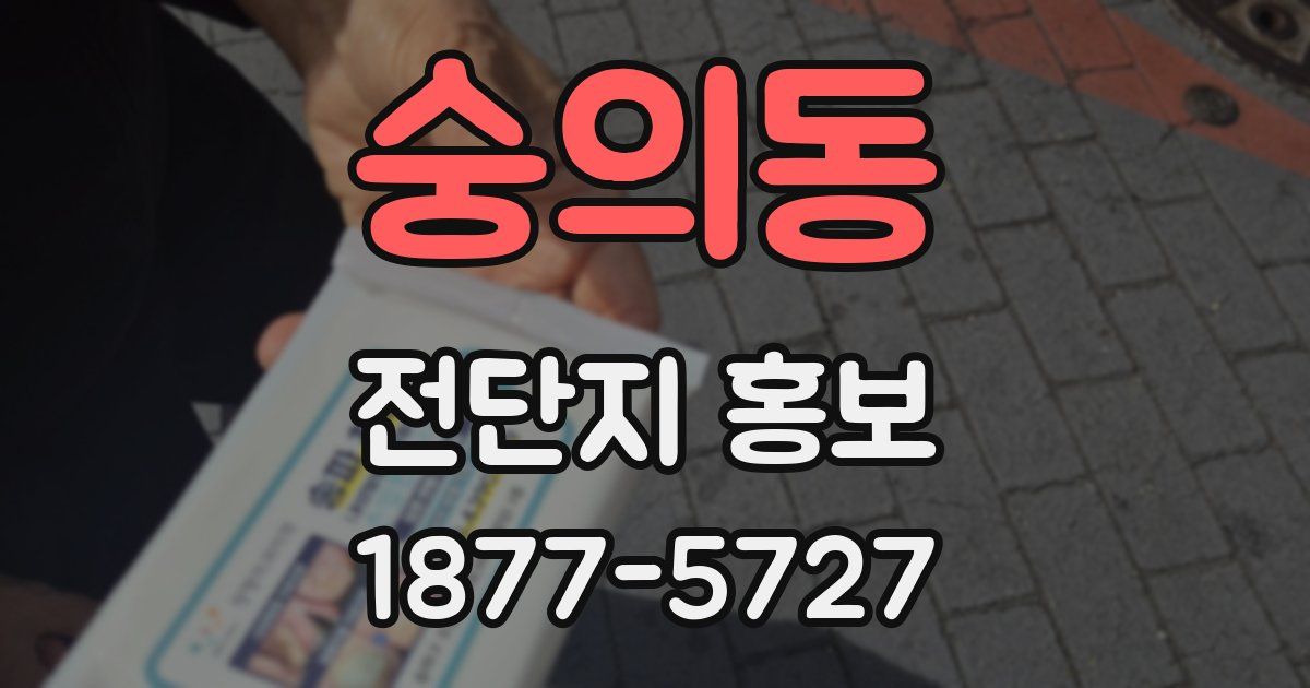 숭의동 전단지 홍보