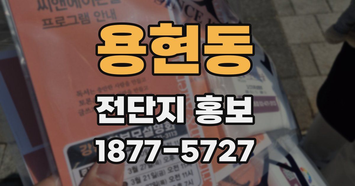 용현동 전단지 홍보