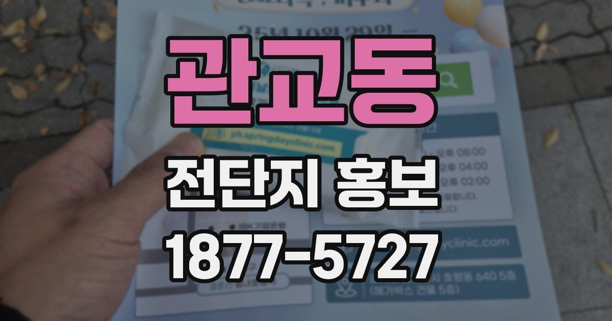 관교동 전단지 홍보