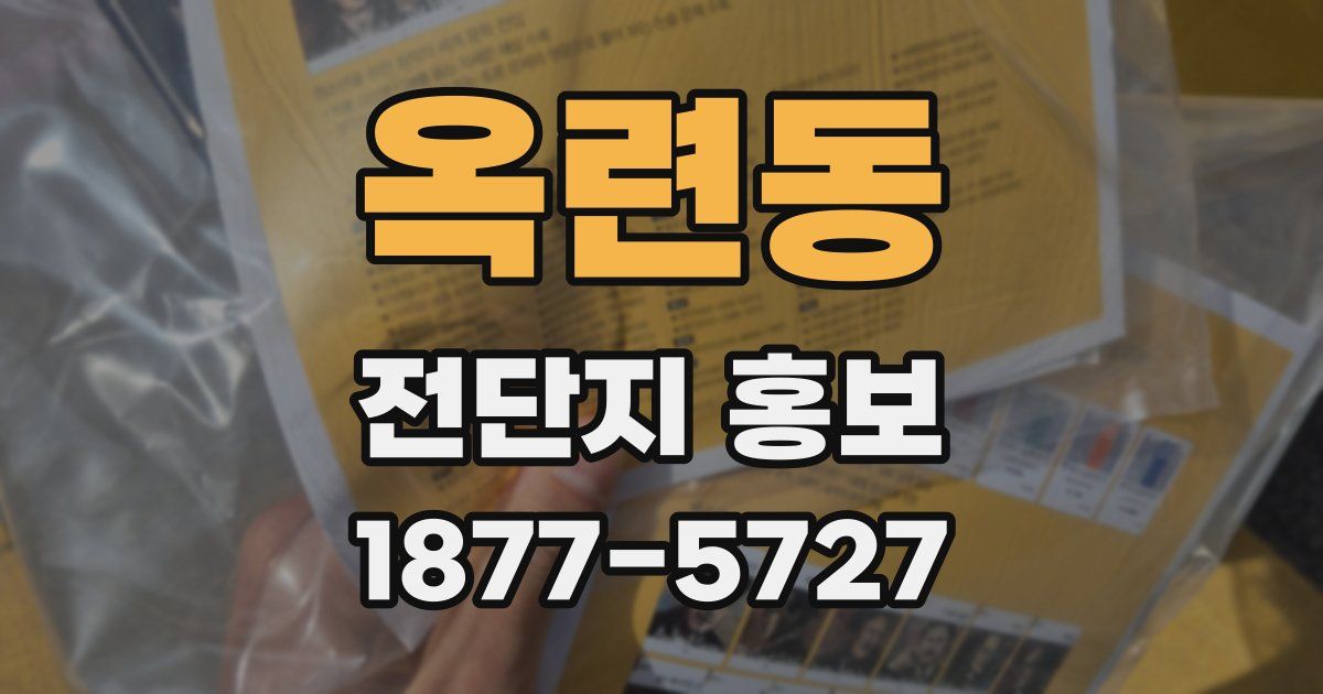 옥련동 전단지 홍보