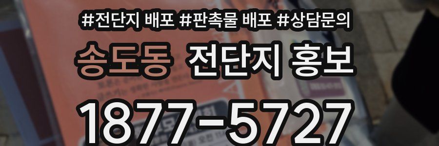송도동 전단지 홍보