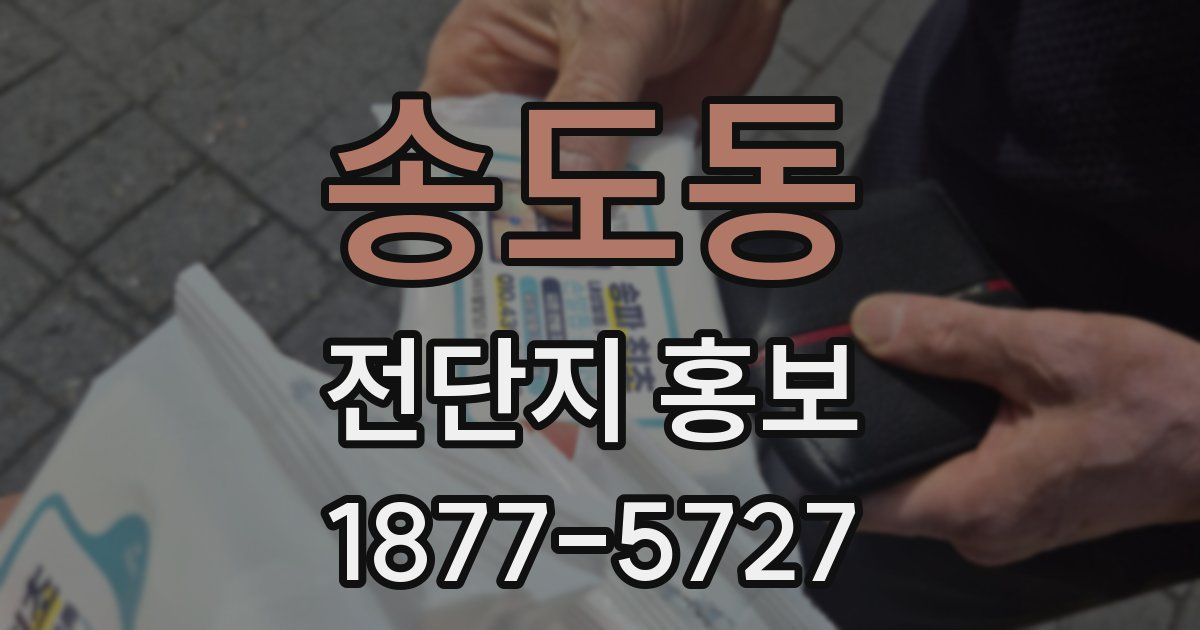 송도동 전단지 홍보