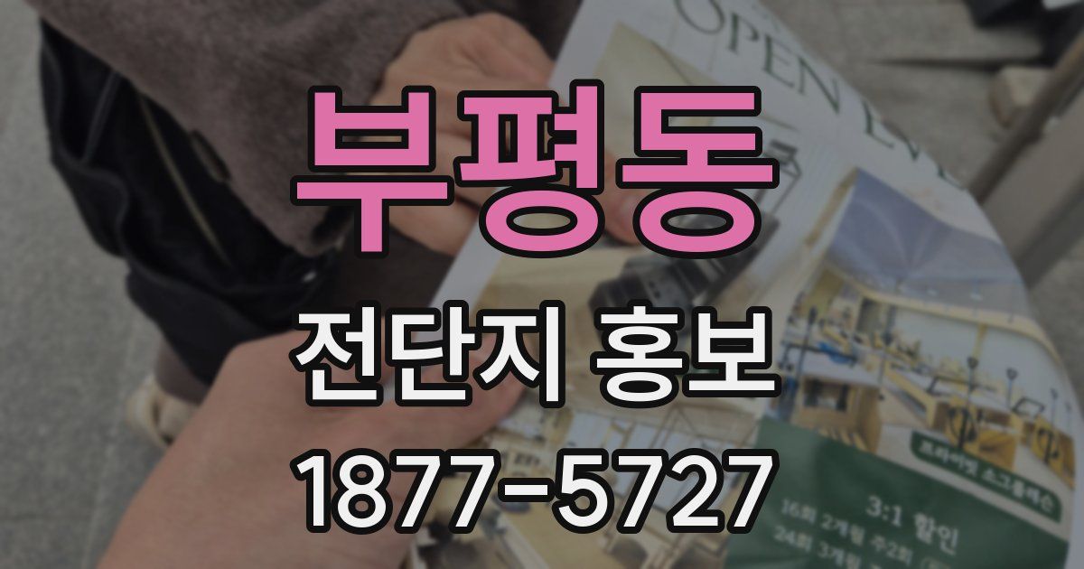부평동 전단지 홍보