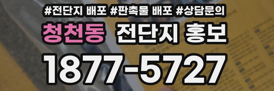 청천동 전단지 홍보