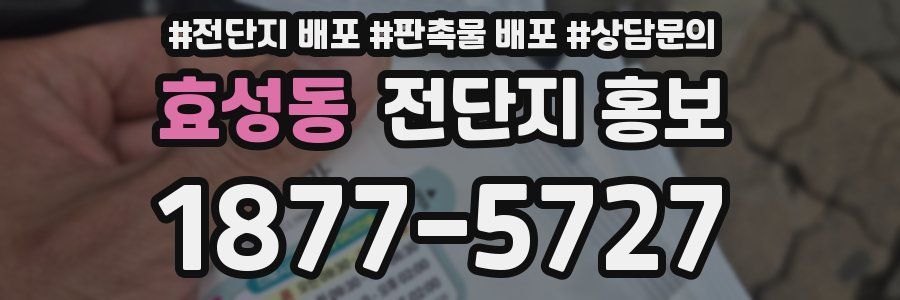 효성동 전단지 홍보