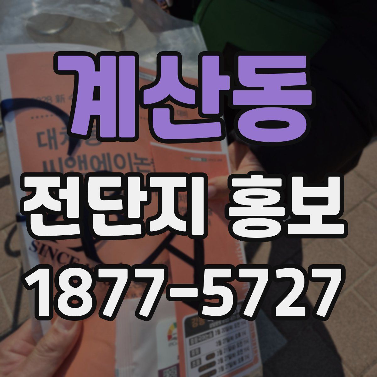 계산동 전단지 홍보