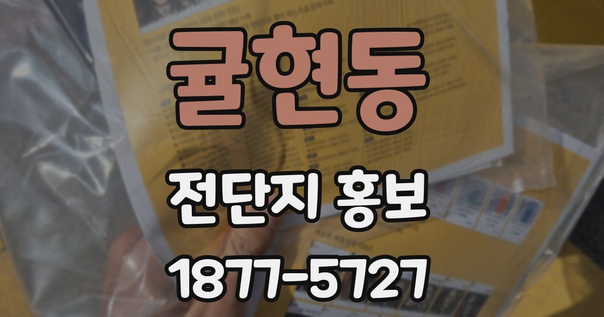 귤현동 전단지 홍보