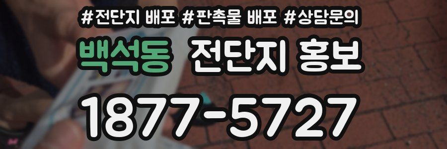 백석동 전단지 홍보