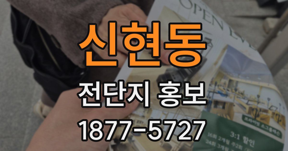 신현동 전단지 홍보