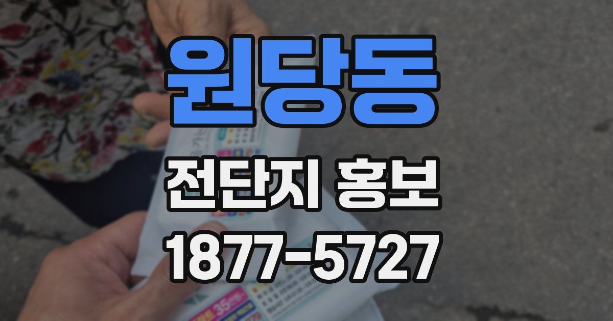 원당동 전단지 홍보