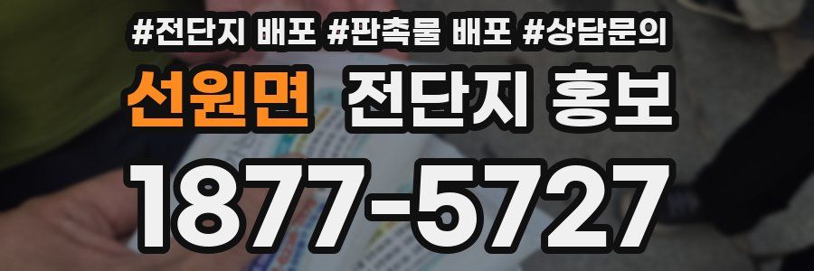 선원면 전단지 홍보