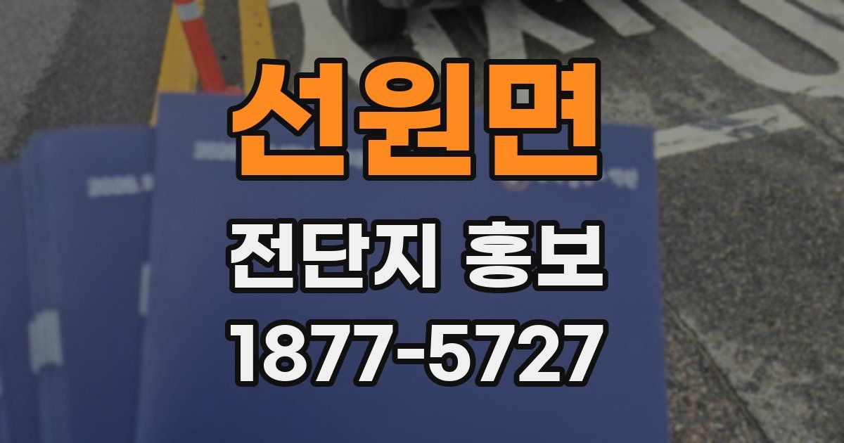 선원면 전단지 홍보