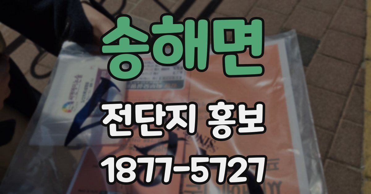 송해면 전단지 홍보