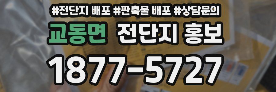 교동면 전단지 홍보