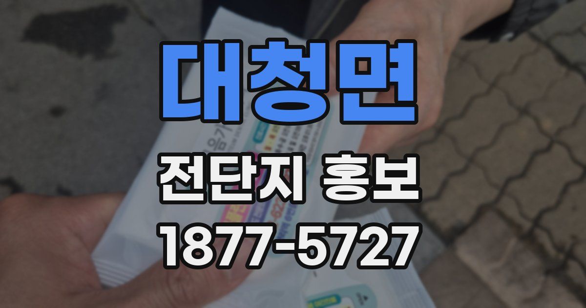 대청면 전단지 홍보