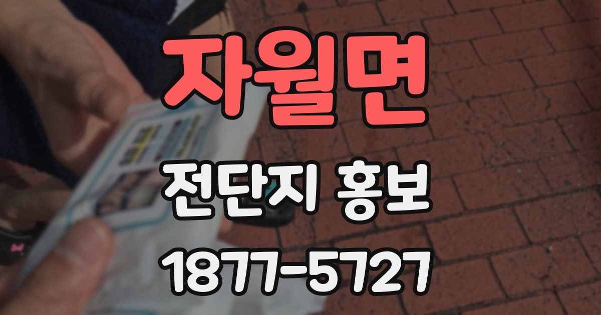 자월면 전단지 홍보