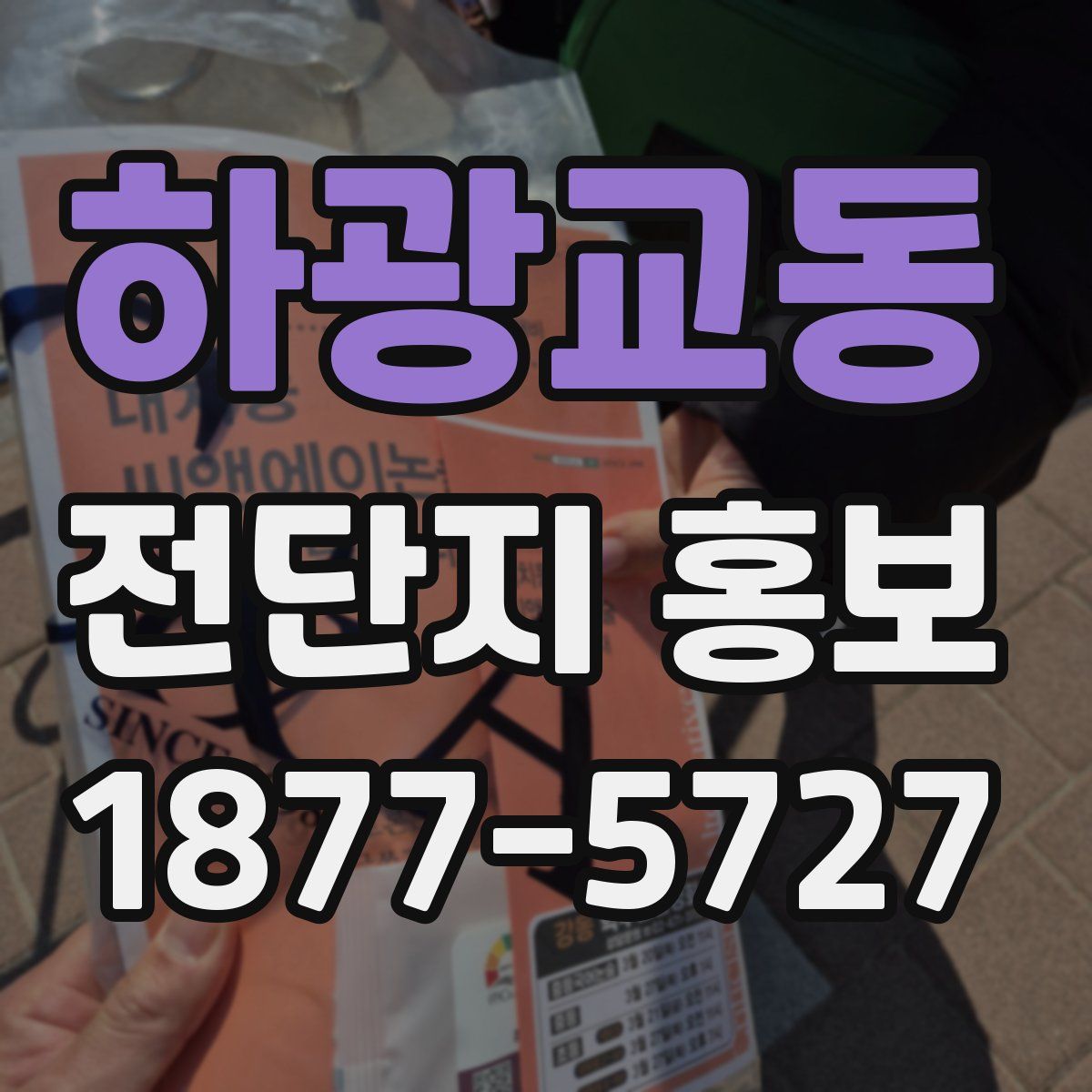 하광교동 전단지 홍보