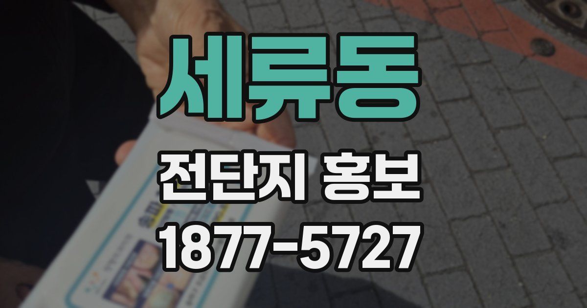 세류동 전단지 홍보