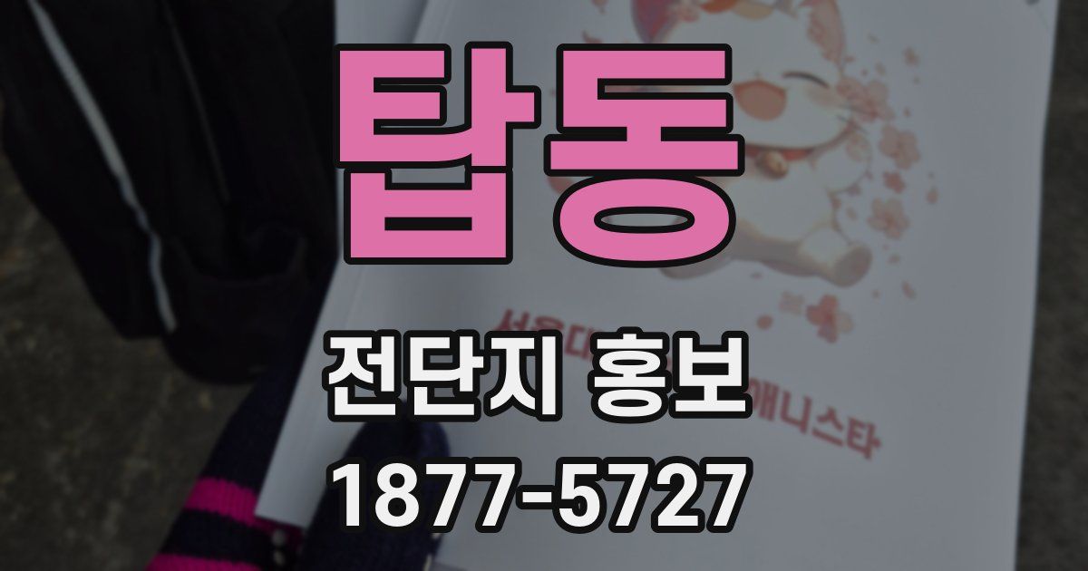 탑동 전단지 홍보