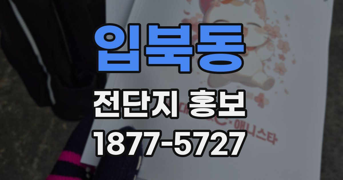 입북동 전단지 홍보