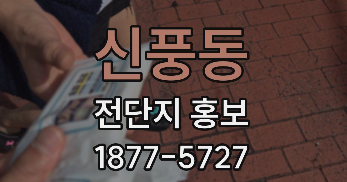 신풍동 전단지 홍보