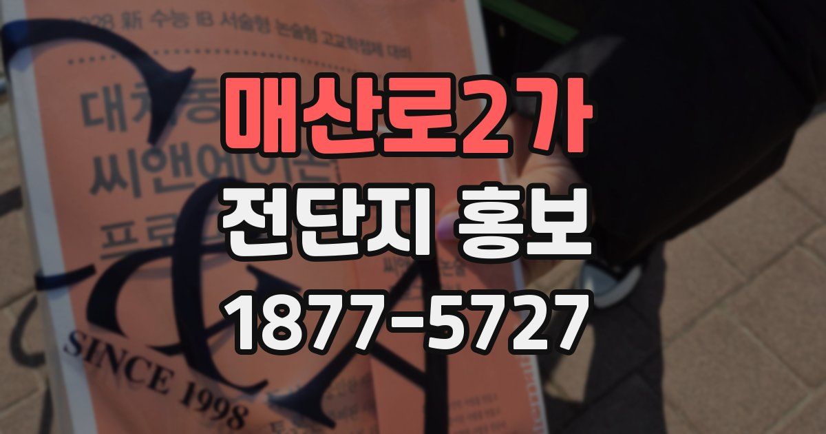 매산로2가 전단지 홍보