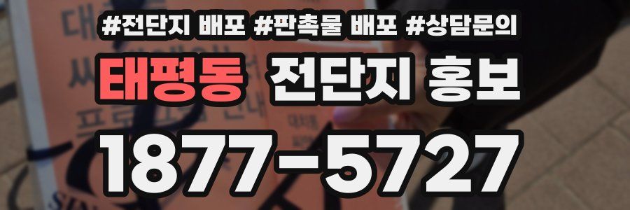 태평동 전단지 홍보