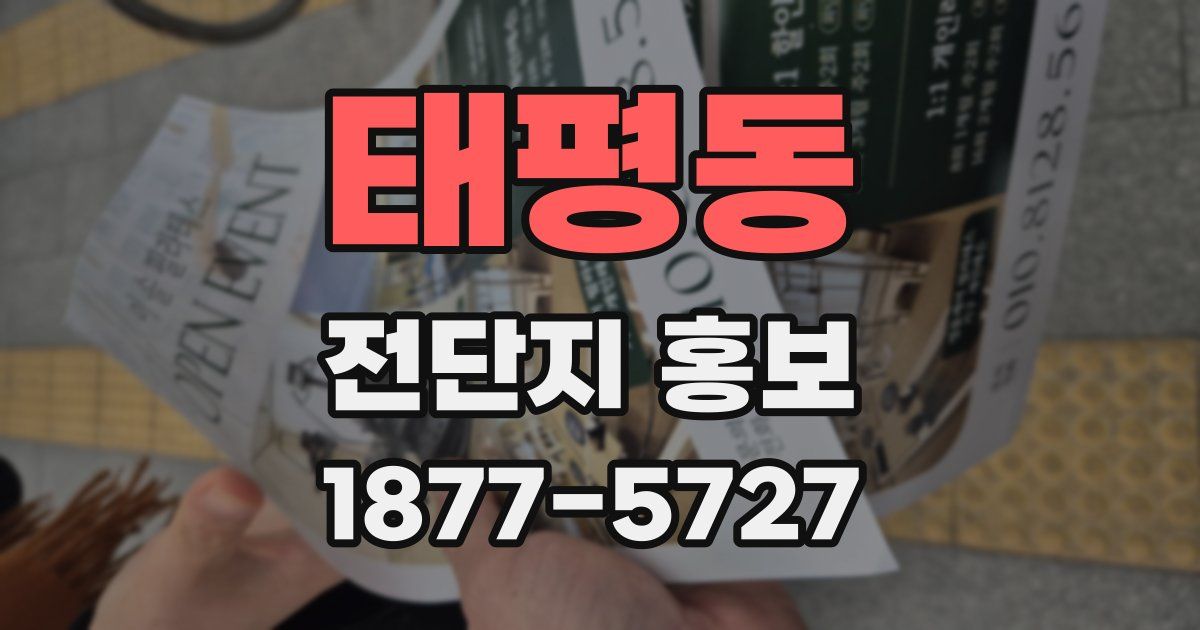 태평동 전단지 홍보