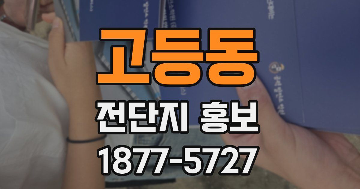고등동 전단지 홍보
