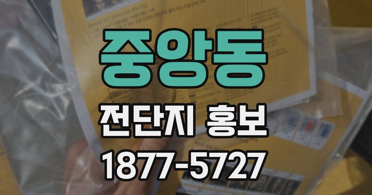 중앙동 전단지 홍보