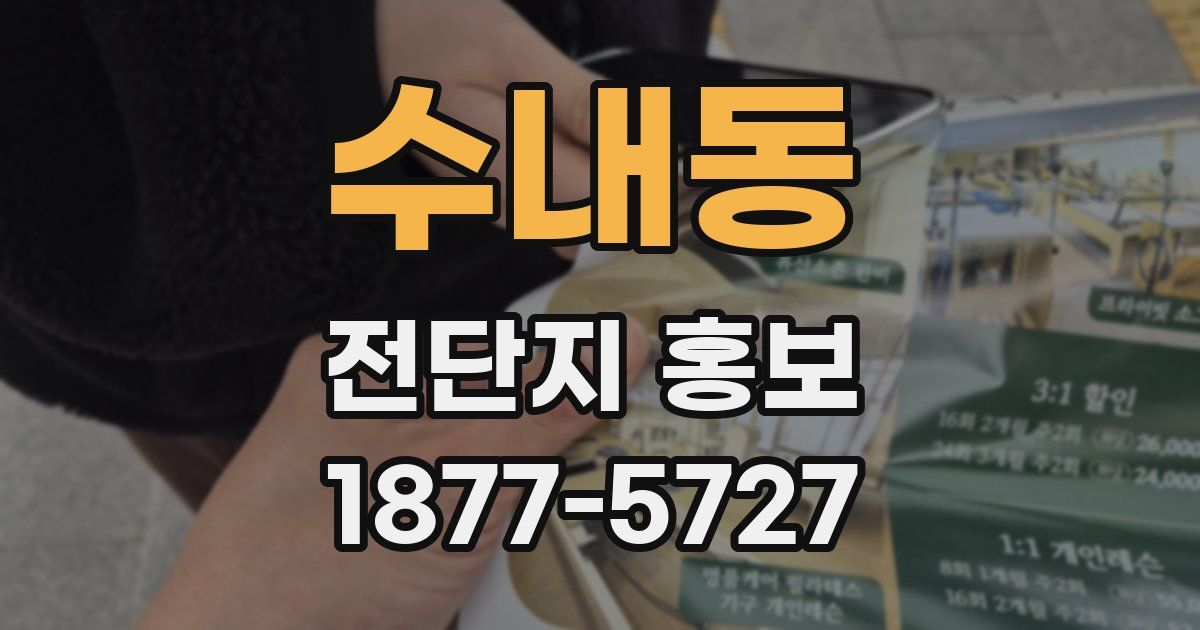 수내동 전단지 홍보