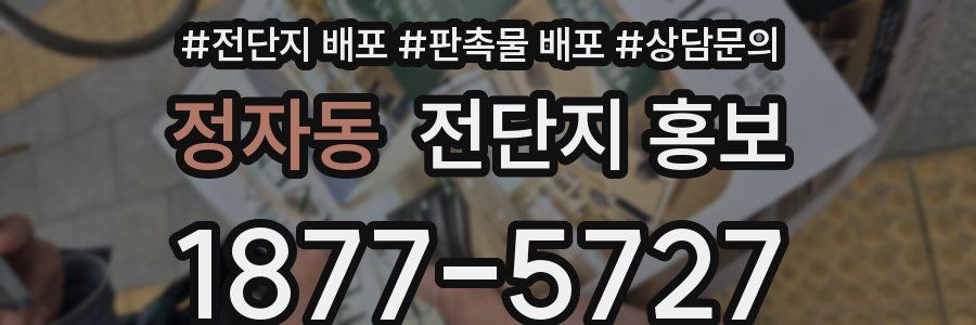 정자동 전단지 홍보