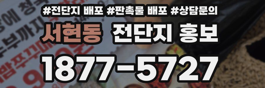 서현동 전단지 홍보