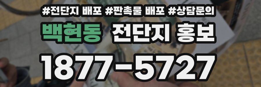 백현동 전단지 홍보