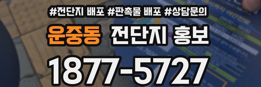 운중동 전단지 홍보