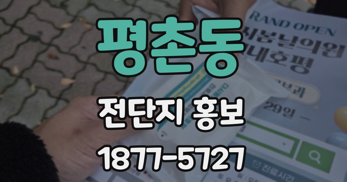 평촌동 전단지 홍보
