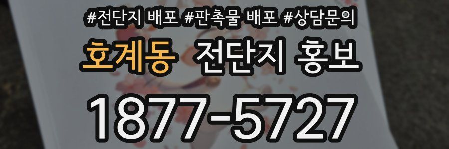 호계동 전단지 홍보