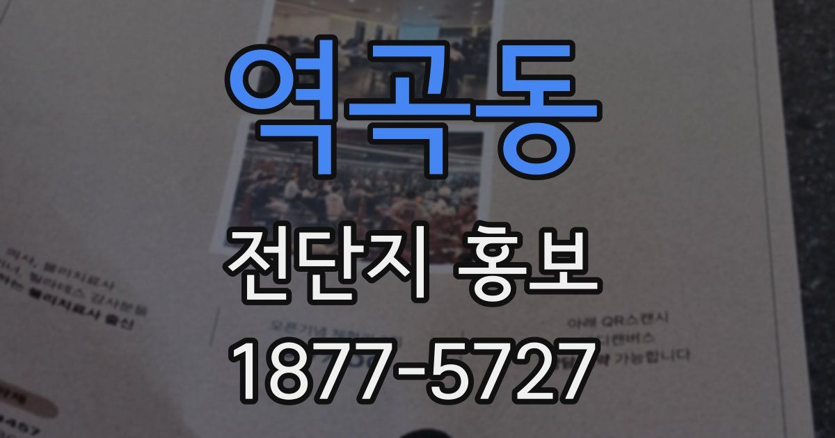 역곡동 전단지 홍보